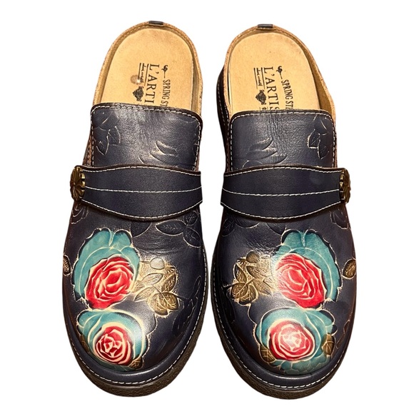 Spring Step Shoes - L'Artiste by Spring Step Floral Mule